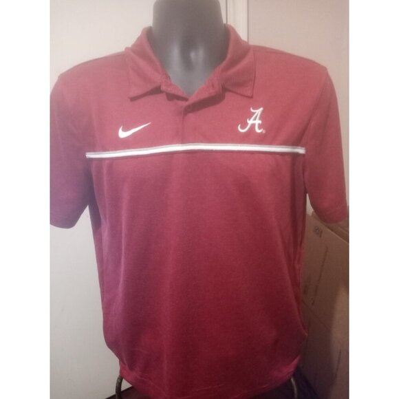 Nike Other - Nike Alabama Crimson Tide Polo Shirt Men’s Medium M On-Field Dri-Fit Logo Red